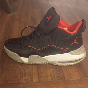 Air Jordan Black and Red Sneakers